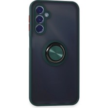 Samsung Galaxy M34 5g Kılıf Montreal Yüzüklü Silikon Kapak - Yeşil