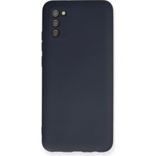 Samsung Galaxy A02S Kılıf Nano Içi Kadife Silikon - Lacivert