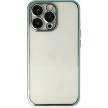Iphone 14 Pro Kılıf Lensli Silikon - Yeşil