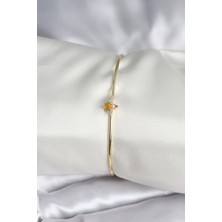 Sinek Figürlü Gold Renk Pirinç Kadın Bileklik