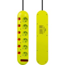 Vea VE-E60 6'lı 1.5 Metre Ayrı Anahtarlı Grup Priz