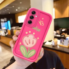 HONTINGA Samsung Galaxy M14 ile Uyumlu Kılıfı Düşüme Önleyici Basitlik Anti Düşme Kamera Korumali Şirin Çiçek Desen Gül Kırmızı Yumuşak Silikon Telefon Kılıfı Kadın ve Erkek Için Uygundur K8-0093