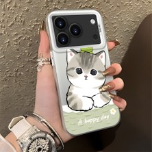 HONTINGA iPhone 17 Pro ile Uyumlu Kılıfı Silikon Kenar Sert Arka Düşüme Önleyici Basitlik Anti Düşme Kamera Korumali Kedi Desen Telefon Kılıfı Kadın ve Erkek Için Uygundur K1-0852