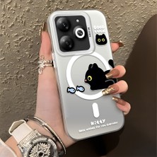 HONTINGA Tecno Spark Go 2024 ile Uyumlu Kılıfı Silikon Kenar Sert Arka Düşüme Önleyici Basitlik Anti Düşme Kamera Korumali Yaratıcı Desen Telefon Kılıfı Kadın ve Erkek Için Uygundur K1-0848