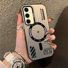 HONTINGA Samsung Galaxy S24 Fe ile Uyumlu Kılıfı Silikon Kenar Sert Arka Düşüme Önleyici Basitlik Anti Düşme Kamera Korumali Yaratıcı Desen Telefon Kılıfı Kadın ve Erkek Için Uygundur K1-0847