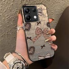 HONTINGA Redmi Note 13 Pro 5g ile Uyumlu Kılıfı Silikon Kenar Sert Arka Düşüme Önleyici Basitlik Anti Düşme Kamera Korumali Fiyonk Desen Telefon Kılıfı Kadın ve Erkek Için Uygundur K1-0844