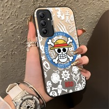 HONTINGA Samsung Galaxy A34 5g ile Uyumlu Kılıfı Silikon Kenar Sert Arka Düşüme Önleyici Basitlik Anti Düşme Kamera Korumali One Piece Desen Telefon Kılıfı Kadın ve Erkek Için Uygundur K1-0843