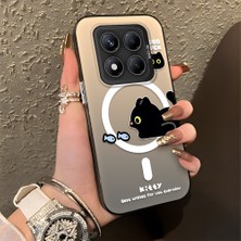 HONTINGA Xiaomi Redmi Note 14 Pro ile Uyumlu Kılıfı Silikon Kenar Sert Arka Düşüme Önleyici Basitlik Anti Düşme Kamera Korumali Yaratıcı Desen Telefon Kılıfı Kadın ve Erkek Için Uygundur K1-0848
