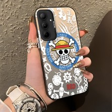 HONTINGA Samsung Galaxy A35 ile Uyumlu Kılıfı Silikon Kenar Sert Arka Düşüme Önleyici Basitlik Anti Düşme Kamera Korumali One Piece Desen Telefon Kılıfı Kadın ve Erkek Için Uygundur K1-0843