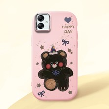 HONTINGA Samsung Galaxy A04E ile Uyumlu Kılıfı Kamera Korumalı Düşüme Önleyici Basitlik Pembe Yumuşak Silikon Telefon Kılıfı Hello Kitty Desenli K4-0182