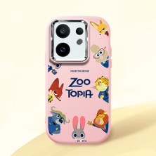 HONTINGA Vivo X200 Fe ile Uyumlu Kılıfı Kamera Korumalı Düşüme Önleyici Basitlik Pembe Yumuşak Silikon Telefon Kılıfı Mario Desenli K4-0181