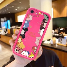 HONTINGA iPhone 7 ile Uyumlu Kılıfı Düşüme Önleyici Basitlik Anti Düşme Kamera Korumali Şirin Karikatür Desen Gül Kırmızı Yumuşak Silikon Telefon Kılıfı Kadın ve Erkek Için Uygundur K8-0091