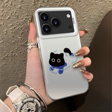 HONTINGA iPhone 17 Pro Max ile Uyumlu Kılıfı Silikon Kenar Sert Arka Düşüme Önleyici Basitlik Anti Düşme Kamera Korumali Kedi Desen Telefon Kılıfı Kadın ve Erkek Için Uygundur K1-0845