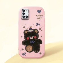 HONTINGA Samsung Galaxy A31 ile Uyumlu Kılıfı Kamera Korumalı Düşüme Önleyici Basitlik Pembe Yumuşak Silikon Telefon Kılıfı Hello Kitty Desenli K4-0182