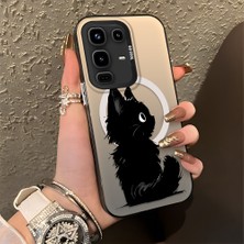 HONTINGA Infinix Note 50 4g ile Uyumlu Kılıfı Silikon Kenar Sert Arka Düşüme Önleyici Basitlik Anti Düşme Kamera Korumali Kedi Desen Telefon Kılıfı Kadın ve Erkek Için Uygundur K1-0850