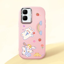 HONTINGA Infinix Smart 10 ile Uyumlu Kılıfı Kamera Korumalı Düşüme Önleyici Basitlik Pembe Yumuşak Silikon Telefon Kılıfı Kalp Desenli K4-0183
