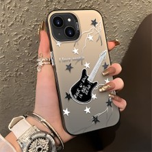 HONTINGA iPhone 13 Mini ile Uyumlu Kılıfı Silikon Kenar Sert Arka Düşüme Önleyici Basitlik Anti Düşme Kamera Korumali Gitar Desen Telefon Kılıfı Kadın ve Erkek Için Uygundur K1-0849