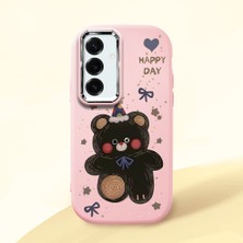 HONTINGA Samsung Galaxy S25 Plus ile Uyumlu Kılıfı Kamera Korumalı Düşüme Önleyici Basitlik Pembe Yumuşak Silikon Telefon Kılıfı Hello Kitty Desenli K4-0182