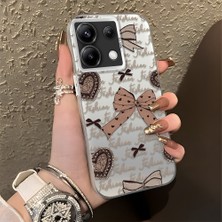 HONTINGA Poco X6 5g ile Uyumlu Kılıfı Silikon Kenar Sert Arka Düşüme Önleyici Basitlik Anti Düşme Kamera Korumali Fiyonk Desen Telefon Kılıfı Kadın ve Erkek Için Uygundur K1-0844