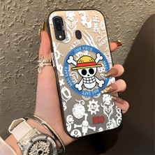 HONTINGA Samsung Galaxy A30 ile Uyumlu Kılıfı Silikon Kenar Sert Arka Düşüme Önleyici Basitlik Anti Düşme Kamera Korumali One Piece Desen Telefon Kılıfı Kadın ve Erkek Için Uygundur K1-0843