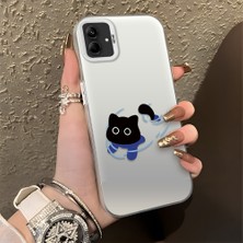 HONTINGA Samsung Galaxy A03 ile Uyumlu Kılıfı Silikon Kenar Sert Arka Düşüme Önleyici Basitlik Anti Düşme Kamera Korumali Kedi Desen Telefon Kılıfı Kadın ve Erkek Için Uygundur K1-0845