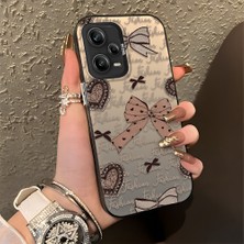 HONTINGA Redmi Note 12 Pro 5g ile Uyumlu Kılıfı Silikon Kenar Sert Arka Düşüme Önleyici Basitlik Anti Düşme Kamera Korumali Fiyonk Desen Telefon Kılıfı Kadın ve Erkek Için Uygundur K1-0844