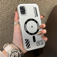 HONTINGA Samsung Galaxy A31 ile Uyumlu Kılıfı Silikon Kenar Sert Arka Düşüme Önleyici Basitlik Anti Düşme Kamera Korumali Yaratıcı Desen Telefon Kılıfı Kadın ve Erkek Için Uygundur K1-0847