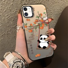 HONTINGA iPhone 11 ile Uyumlu Kılıfı Silikon Kenar Sert Arka Düşüme Önleyici Basitlik Anti Düşme Kamera Korumali Kedi Panda Telefon Kılıfı Kadın ve Erkek Için Uygundur K1-0846