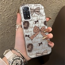 HONTINGA Xiaomi Redmi Note 11 Pro ile Uyumlu Kılıfı Silikon Kenar Sert Arka Düşüme Önleyici Basitlik Anti Düşme Kamera Korumali Fiyonk Desen Telefon Kılıfı Kadın ve Erkek Için Uygundur K1-0844