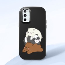 HONTINGA Samsung Galaxy S20 Fe ile Uyumlu Kılıfı Kamera Korumalı Düşüme Önleyici Basitlik Siyah Yumuşak Silikon Telefon Kılıfı Ayı Desenli K4-0225