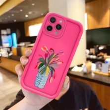 HONTINGA iPhone 14 Pro Max ile Uyumlu Kılıfı Düşüme Önleyici Basitlik Anti Düşme Kamera Korumali Şirin Çiçek Desen Gül Kırmızı Yumuşak Silikon Telefon Kılıfı Kadın ve Erkek Için Uygundur K8-0103