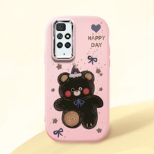 HONTINGA Redmi 10 2022 ile Uyumlu Kılıfı Kamera Korumalı Düşüme Önleyici Basitlik Pembe Yumuşak Silikon Telefon Kılıfı Hello Kitty Desenli K4-0182