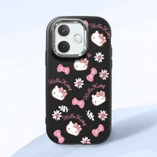 HONTINGA Oppo A5 Pro 5g ile Uyumlu Kılıfı Kamera Korumalı Düşüme Önleyici Basitlik Siyah Yumuşak Silikon Telefon Kılıfı Hello Kitty Desenli K4-0182