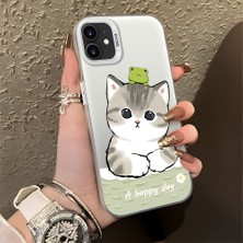 HONTINGA iPhone 12 Mini ile Uyumlu Kılıfı Silikon Kenar Sert Arka Düşüme Önleyici Basitlik Anti Düşme Kamera Korumali Kedi Desen Telefon Kılıfı Kadın ve Erkek Için Uygundur K1-0852