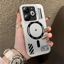 HONTINGA Infinix Smart 8 ile Uyumlu Kılıfı Silikon Kenar Sert Arka Düşüme Önleyici Basitlik Anti Düşme Kamera Korumali Yaratıcı Desen Telefon Kılıfı Kadın ve Erkek Için Uygundur K1-0847