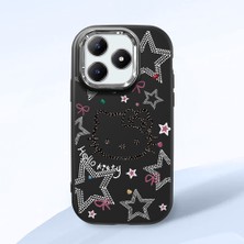 HONTINGA Realme C63 ile Uyumlu Kılıfı Kamera Korumalı Düşüme Önleyici Basitlik Siyah Yumuşak Silikon Telefon Kılıfı Hello Kitty Desenli K4-0227