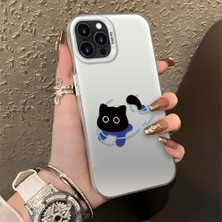 HONTINGA iPhone 15 Pro ile Uyumlu Kılıfı Silikon Kenar Sert Arka Düşüme Önleyici Basitlik Anti Düşme Kamera Korumali Kedi Desen Telefon Kılıfı Kadın ve Erkek Için Uygundur K1-0845