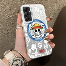 HONTINGA Samsung Galaxy A34 ile Uyumlu Kılıfı Silikon Kenar Sert Arka Düşüme Önleyici Basitlik Anti Düşme Kamera Korumali One Piece Desen Telefon Kılıfı Kadın ve Erkek Için Uygundur K1-0843