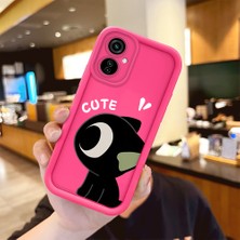 HONTINGA Tecno Camon 19 Neo ile Uyumlu Kılıfı Düşüme Önleyici Basitlik Anti Düşme Kamera Korumali Şirin Stitch Desen Gül Kırmızı Yumuşak Silikon Telefon Kılıfı Kadın ve Erkek Için Uygundur K8-0088