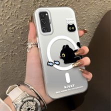 HONTINGA Samsung Galaxy S20 Fe ile Uyumlu Kılıfı Silikon Kenar Sert Arka Düşüme Önleyici Basitlik Anti Düşme Kamera Korumali Yaratıcı Desen Telefon Kılıfı Kadın ve Erkek Için Uygundur K1-0848