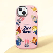 HONTINGA iPhone 14 Plus ile Uyumlu Kılıfı Kamera Korumalı Düşüme Önleyici Basitlik Pembe Yumuşak Silikon Telefon Kılıfı Mario Desenli K4-0181