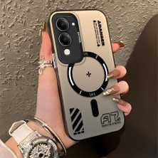 HONTINGA Vivo Y04 ile Uyumlu Kılıfı Silikon Kenar Sert Arka Düşüme Önleyici Basitlik Anti Düşme Kamera Korumali Yaratıcı Desen Telefon Kılıfı Kadın ve Erkek Için Uygundur K1-0847