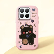 HONTINGA Xiaomi Mi 15T Pro ile Uyumlu Kılıfı Kamera Korumalı Düşüme Önleyici Basitlik Pembe Yumuşak Silikon Telefon Kılıfı Hello Kitty Desenli K4-0182