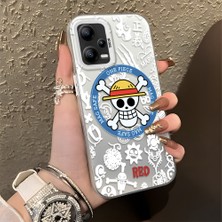 HONTINGA Poco X5 5g ile Uyumlu Kılıfı Silikon Kenar Sert Arka Düşüme Önleyici Basitlik Anti Düşme Kamera Korumali One Piece Desen Telefon Kılıfı Kadın ve Erkek Için Uygundur K1-0843