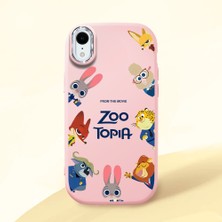 HONTINGA iPhone Xr ile Uyumlu Kılıfı Kamera Korumalı Düşüme Önleyici Basitlik Pembe Yumuşak Silikon Telefon Kılıfı Mario Desenli K4-0181