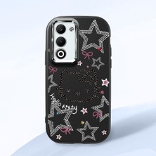 HONTINGA Oppo A5 ile Uyumlu Kılıfı Kamera Korumalı Düşüme Önleyici Basitlik Siyah Yumuşak Silikon Telefon Kılıfı Hello Kitty Desenli K4-0227