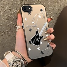 HONTINGA iPhone 7 ile Uyumlu Kılıfı Silikon Kenar Sert Arka Düşüme Önleyici Basitlik Anti Düşme Kamera Korumali Gitar Desen Telefon Kılıfı Kadın ve Erkek Için Uygundur K1-0849