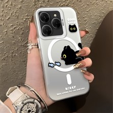 HONTINGA Tecno Spark 20 Pro ile Uyumlu Kılıfı Silikon Kenar Sert Arka Düşüme Önleyici Basitlik Anti Düşme Kamera Korumali Yaratıcı Desen Telefon Kılıfı Kadın ve Erkek Için Uygundur K1-0848