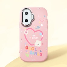 HONTINGA Xiaomi Poco F7 ile Uyumlu Kılıfı Kamera Korumalı Düşüme Önleyici Basitlik Pembe Yumuşak Silikon Telefon Kılıfı Kalp Desenli K4-0226