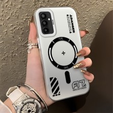 HONTINGA Samsung Galaxy M23 ile Uyumlu Kılıfı Silikon Kenar Sert Arka Düşüme Önleyici Basitlik Anti Düşme Kamera Korumali Yaratıcı Desen Telefon Kılıfı Kadın ve Erkek Için Uygundur K1-0847